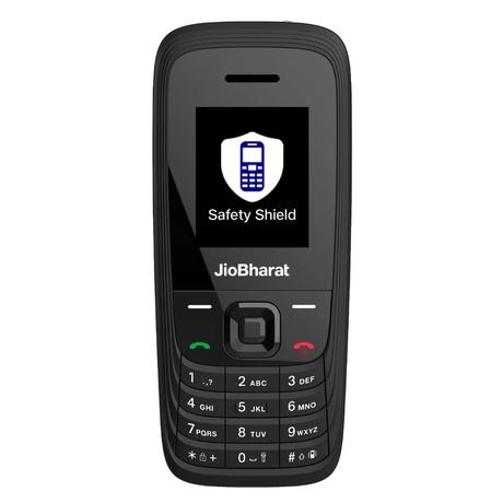 JioBharat V4 4G Keypad Phone with Safety Shield Feature, JioTV, JioHotstar, JioSaavn, JioPay (UPI & SoundPay), LED Torch, Digital Camera, 1000 mAh Battery, Black, Locked for Jio Network-0