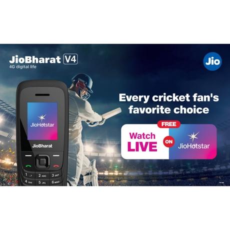 JioBharat V4 4G Keypad Phone with Safety Shield Feature, JioTV, JioHotstar, JioSaavn, JioPay (UPI & SoundPay), LED Torch, Digital Camera, 1000 mAh Battery, Black, Locked for Jio Network-2