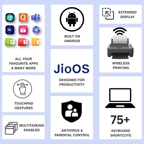 JioBook 11 with Lifetime Office/Android 4G Laptop Mediatek 8788 (JioOS)/Octa-core/4GB RAM/64 eMMC Storage/Thin and Light Laptop (11.6 inch, 990 grams)/Dual band WiFi + SIM/Blue-2