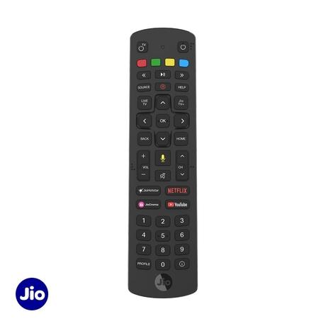 Jio 43-Key Set-Top Box Remote, Bluetooth, Voice Control, Jio Original Accessory, 6 Month Warranty, Universal Remote, Easy Pairing, Hot Keys, Dedicated Buttons, Genuine Accessory-0
