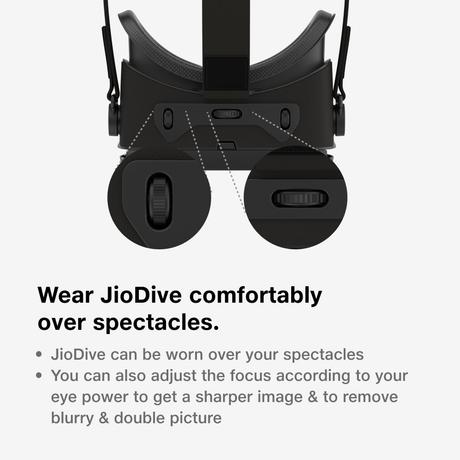 JioDive VR Headset Immersive 360 Degree Viewing Experience Live Sports, Movies, TV Shows & Live TV Channels VR Games & YouTube 360 Supports 4.7-6.7 inch Android & iOS Phones Black-10