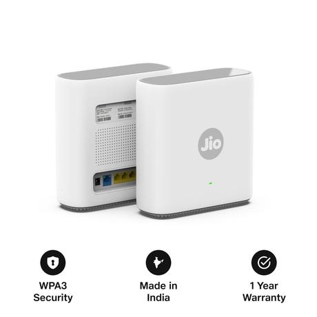 Jio AX6000 Mesh WiFi 6 Device, Works with JioAirFiber Only, Jio True AI Mesh, Dual Band, Up to 6 Gbps Speed, WPA3 Security, Mu-MIMO, OFDMA, Easy Setup with JioHome App, Wireless Range Extender (JE6801)-3