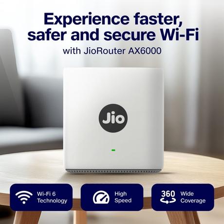 Jio AX6000 Universal Wi-Fi 6 Router, Dual Band, Mesh Ready, Gaming Router, Upto 6 Gbps Speed, 8K Streaming, WPA3 Advanced Security, MU-MIMO, OFDMA, Wide Coverage, Easy Setup, JioHome App, (JIDU6801 IN)-2