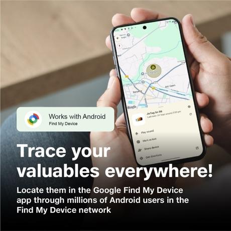 JioTag Go Black for Android, India's First Android Tag, Google Find Hub Item Finder, Worldwide tracking for Keys, Wallets, Luggage, Gadgets and more, 1+1 Year Battery, No SIM Needed, 120 db Sound, Bluetooth v5.3-2