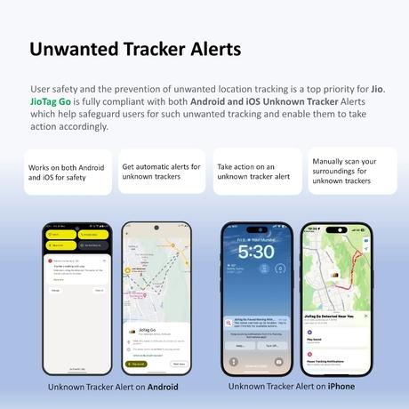 JioTag Go Black for Android, India's First Android Tag, Google Find Hub Item Finder, Worldwide tracking for Keys, Wallets, Luggage, Gadgets and more, 1+1 Year Battery, No SIM Needed, 120 db Sound, Bluetooth v5.3-6