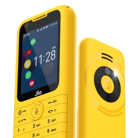 JioPhone Prima 4G Premium Design Phone with Youtube JioChat, Jio TV, JioCinema, JioSaavn, Jio Pay (UPI), Powerful 1800 mAh Battery, LED Torch, Digital Camera, Yellow, Locked for JioNetwork-0