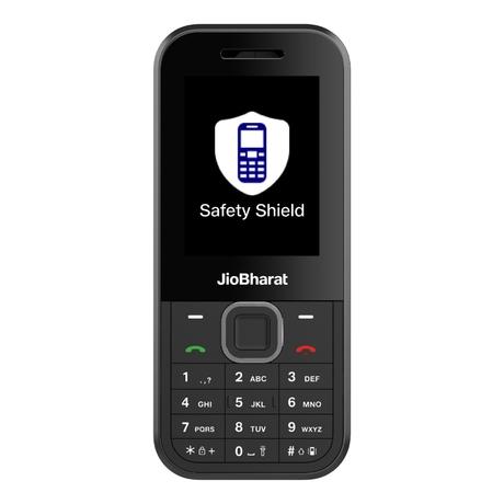 JioBharat B2 4G Keypad Phone with Safety Shield Feature, JioTV, JioHotstar, JioSaavn, JioPay (UPI & SoundPay), LED Torch, Digital Camera, 2000 mAh Battery, Black, Locked for Jio Network-0