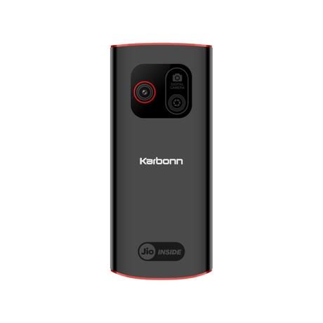 JioBharat A1 Karbonn 4G Keypad Phone with Safety Shield Feature, JioTV, JioHotstar, JioSaavn, JioPay (UPI & SoundPay), LED Torch, Digital Camera, 2000 mAh Battery, Black & Red, Locked for JioNetwork-2