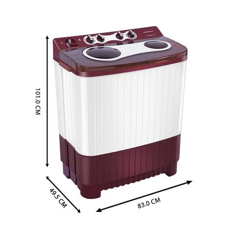Kelvinator 8 kg Top Loading Semi-Automatic Washing Machine with 3D Aqua clean and Memory Backup, KWS-A800CR-1