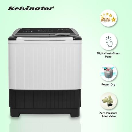 Kelvinator 7.5 Kg Top Loading Semi-Automatic Washing Machine with One Press Water filling & Draining, KWS-A750EP-7