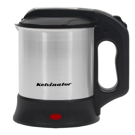 Kelvinator Superio KEKS00310, 1 Liters, 1000 Watts, Food Grade Electric Kettle with Wide Mouth, Seamless Bottom for easy cleaning, Dry Boil Protection, Auto Shut-off, 2 Years Warranty, Black and Stainless Steel-0