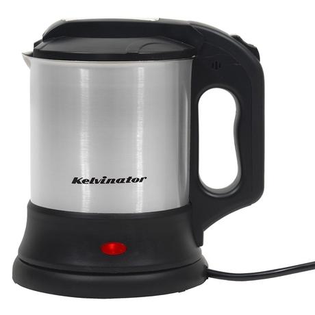 Kelvinator Superio KEKS00310, 1 Liters, 1000 Watts, Food Grade Electric Kettle with Wide Mouth, Seamless Bottom for easy cleaning, Dry Boil Protection, Auto Shut-off, 2 Years Warranty, Black and Stainless Steel-1