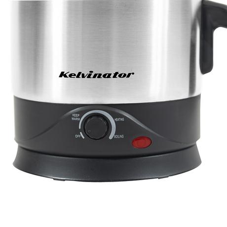 Kelvinator 1.2L 600W Food Grade Electric Kettle with Temperature Controller, Steamer, Egg Boiler, Toughened Glass Lid, Cool Touch Body, Dry Boil Protection, Auto Shut-off, 2 Years Warranty, Black and Stainless Steel-4