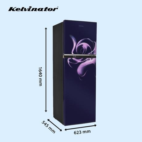 Kelvinator 272 litres 3 Star Double Door Refrigerator, Dark Blue KRF-B290DBV-11
