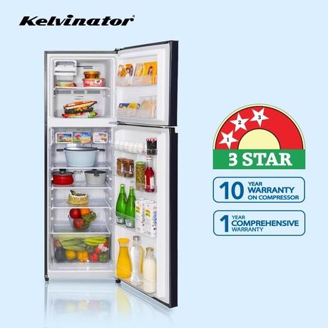 Kelvinator 272 litres 3 Star Double Door Refrigerator, Dark Blue KRF-B290DBV-13