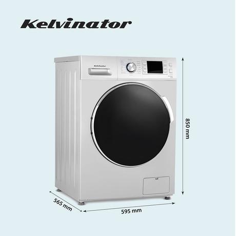 Kelvinator 7.0 Kg Front Load Fully-Automatic Washing Machine, KWF-C700SG, Silver and Grey-1