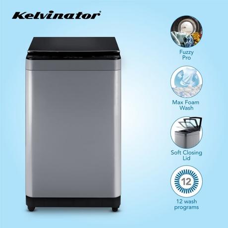 Kelvinator 8.0 Kg Top Loading Fully Automatic Washing Machine with Error Monitoring and Memory Backup KWT-N80ETSSN-19