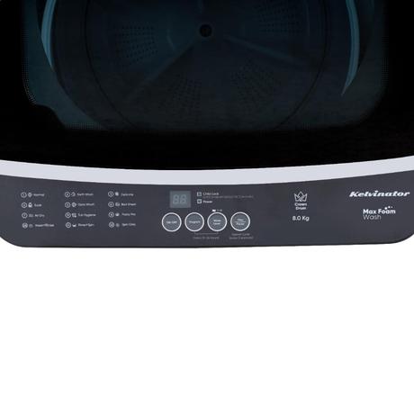 Kelvinator 8.0 Kg Top Loading Fully Automatic Washing Machine with Error Monitoring and Memory Backup KWT-N80ETSSN-9