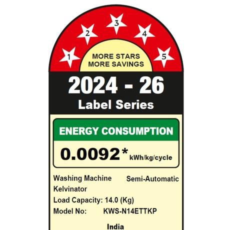 Kelvinator 14 kg Semi-Automatic Top Load Washing Machine, KWS-N14ETTKP, Grey-8