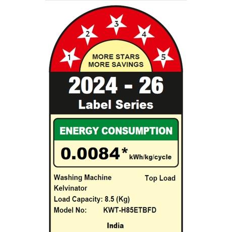 Kelvinator 8.5 kg Fully-Automatic Top Load Washing Machine, KWT-H85ETBFD, Mid Black-8