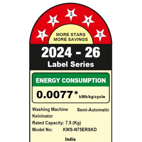 Kelvinator 7.5 kg Semi-Automatic Top Load Washing Machine, KWS-N75ERSKD, Dark Grey-1
