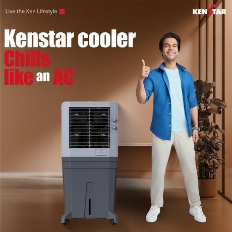Kenstar Farrata 100L Desert Air Cooler, Light Grey & Dark Grey-7