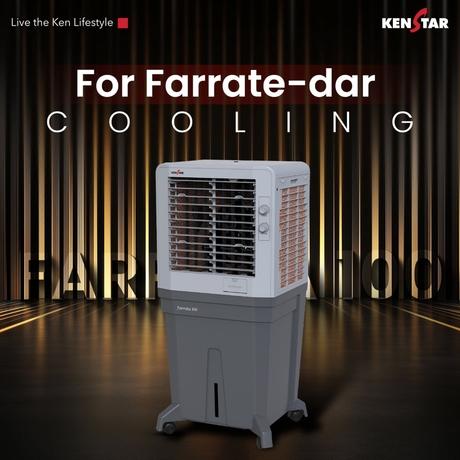 Kenstar Farrata 100L Desert Air Cooler, Light Grey & Dark Grey-10