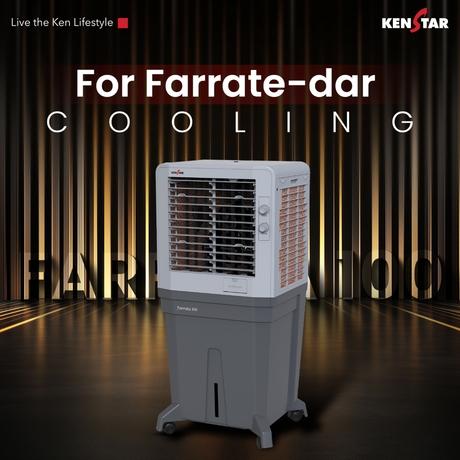 Kenstar Farrata 100L Desert Air Cooler, Light Grey & Dark Grey-10