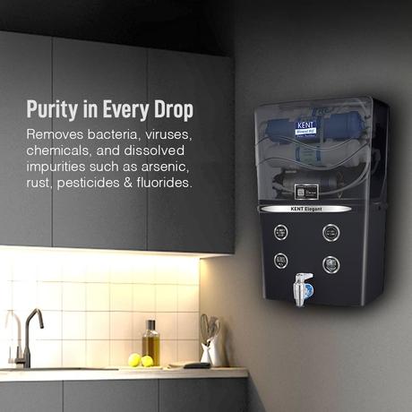 Kent Elegant 8 L Compact RO + UF + TDS Water Purifier, Black-5