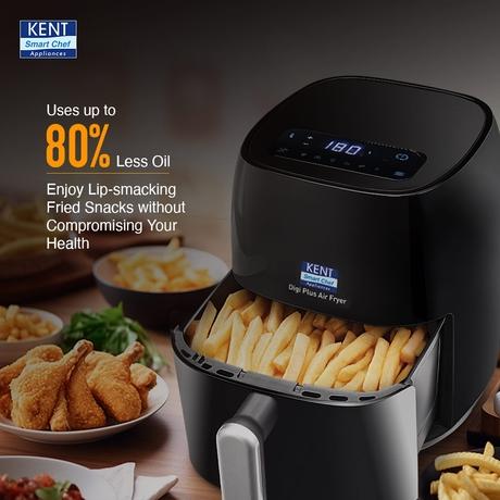 Kent 4 L Digi Plus Air Fryer 1300 W, Black-2
