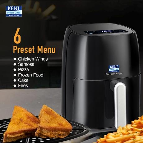 Kent 4 L Digi Plus Air Fryer 1300 W, Black-5