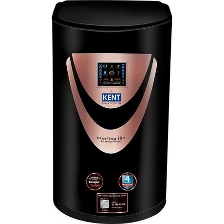 Kent Sterling Iot 8 L RO+UF +UV + Alk+UTC Water Purifier, Black-0