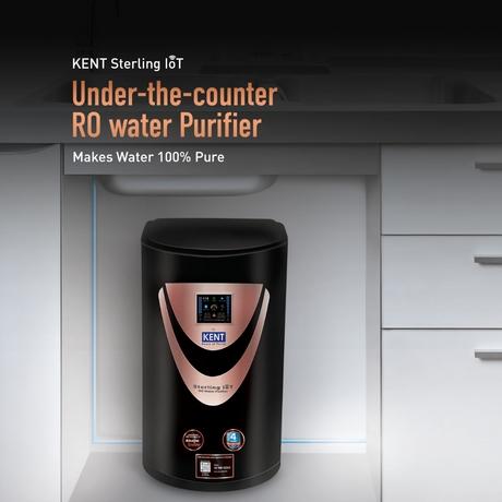 Kent Sterling Iot 8 L RO+UF +UV + Alk+UTC Water Purifier, Black-6