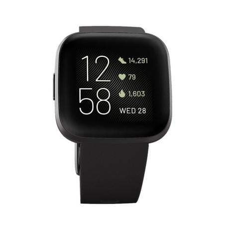 Fitbit Versa Smart Watch, Black/Carbon Aluminium