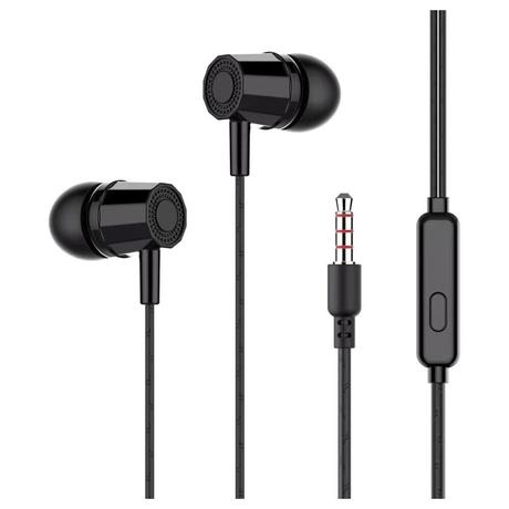 Kratos KR E02 Thump Ear Wired Earphone with Mic, 3.5 mm jack, Dynamic stereo, powerful bass with 6 months warranty, Black-0