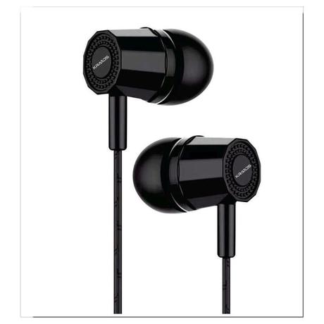 Kratos KR E02 Thump Ear Wired Earphone with Mic, 3.5 mm jack, Dynamic stereo, powerful bass with 6 months warranty, Black-1