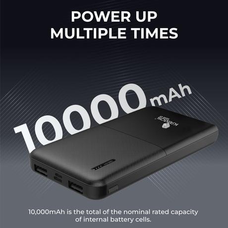 Kratos Legend Pro 10000 mAh Power Bank, Black-1