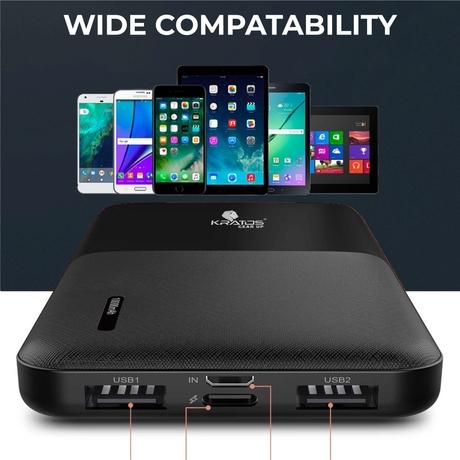 Kratos Legend Pro 10000 mAh Power Bank, Black-5