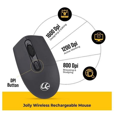 Lapcare Jolly LMW-111 Wireless Mouse,Black-1