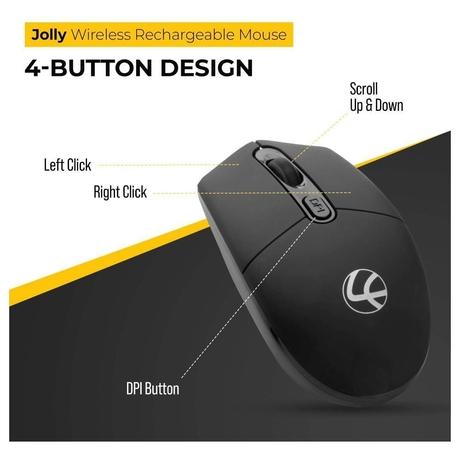 Lapcare Jolly LMW-111 Wireless Mouse,Black-5