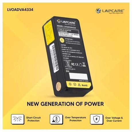 Lapcare LVOADVA4334 Laptop Adapter Designed for Lenovo 3.25A 65 Watt with USB Connector-3