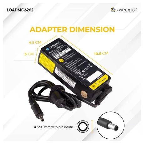 Lapcare LOADMG6262 Laptop Adapter Designed for Dell 19.5V 3.34A 65 Watt (MGJN9)-2