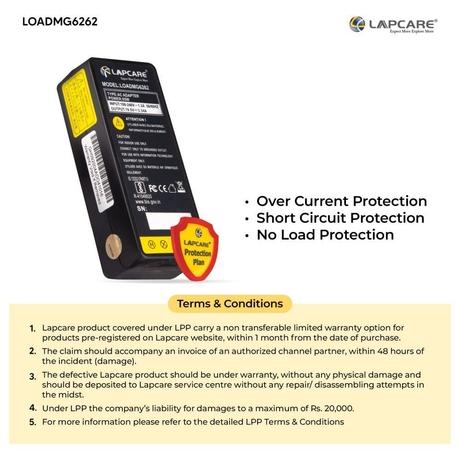 Lapcare LOADMG6262 Laptop Adapter Designed for Dell 19.5V 3.34A 65 Watt (MGJN9)-5