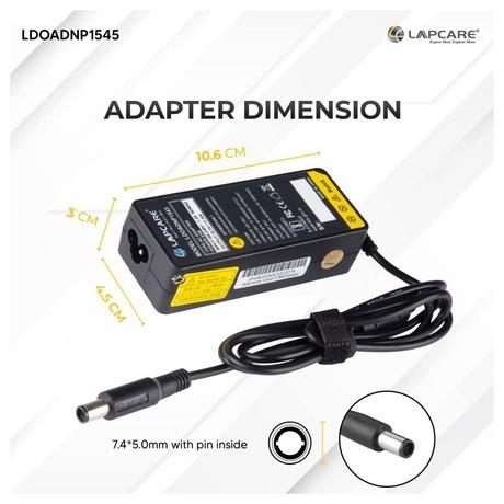Lapcare LDOADNP1545 Laptop Adapter Designed for Dell 19.5V 3.34A 65 Watt (YD637)-2
