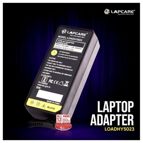 Lapcare LOADHY5023 Laptop Adapter Designed for HP 65 Watt with 4.5 x 3 mm Connector-2