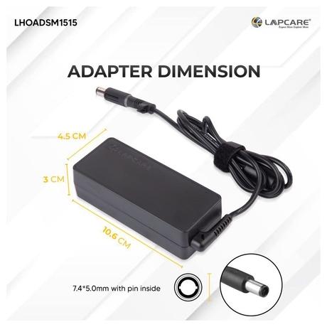 Lapcare LHOADSM1515 Laptop Adapter Designed for HP 18.5V 3.5A 65 Watt with 7.4 x 5 mm Connector-2