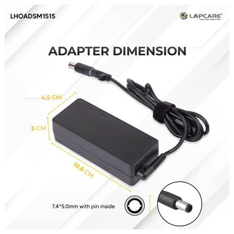 Lapcare LHOADSM1515 Laptop Adapter Designed for HP 18.5V 3.5A 65 Watt with 7.4 x 5 mm Connector-2