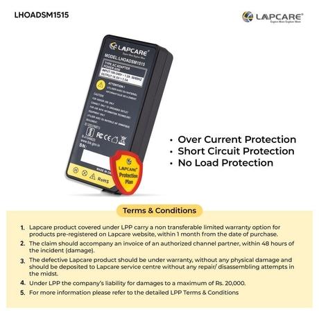 Lapcare LHOADSM1515 Laptop Adapter Designed for HP 18.5V 3.5A 65 Watt with 7.4 x 5 mm Connector-5