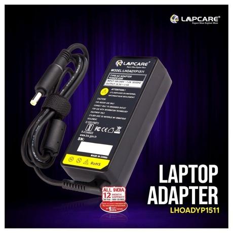 Lapcare LHOADYP1511 Laptop Adapter Designed for HP 18.5V 3.5A 65 Watt Yellow Pin with 4.8 x 1.7 mm Connector-2