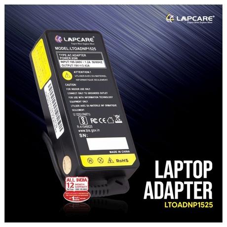 Lapcare LTOADNP1525 Laptop Adapter Designed for Toshiba 19V 3.42 65 Watt with 5.5 x 2.5 mm Connector-2